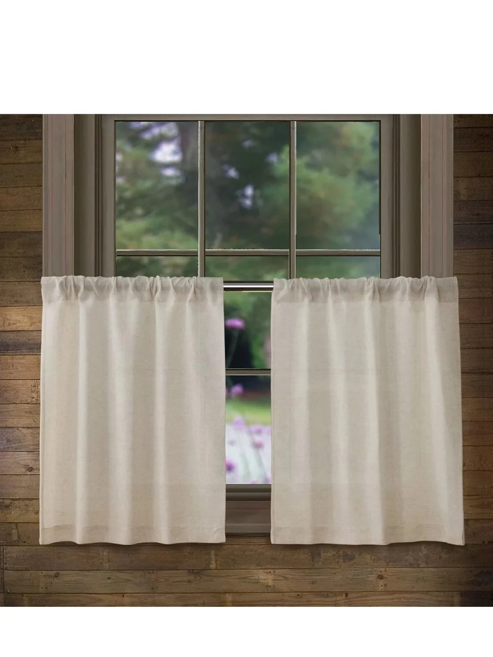 Valea Home Linen Kitchen Curtain Valance 2 Panels 27